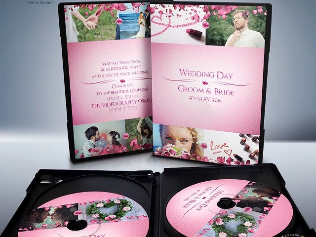 おしゃれでポップでスタイリッシュなDVDデザイン for 新郎新婦の為の結婚式DVDジャケット/レーベル/ラベルや盤面印刷デザイン